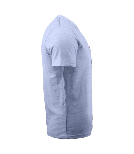 Mens T-shirt Light Blue Washed Melange James Harvest