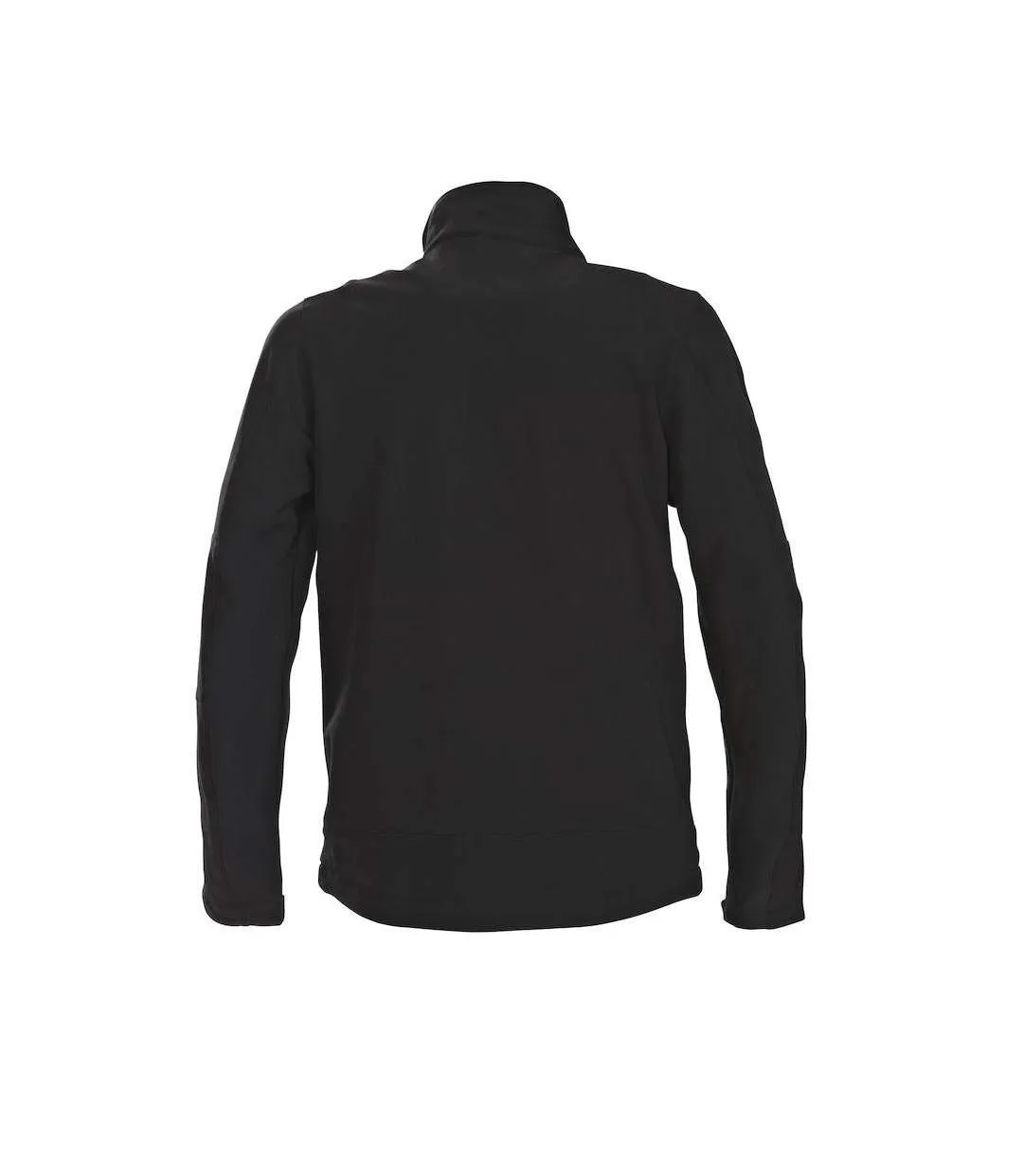 Mens Trial Soft Shell Jacket Black Printer-2