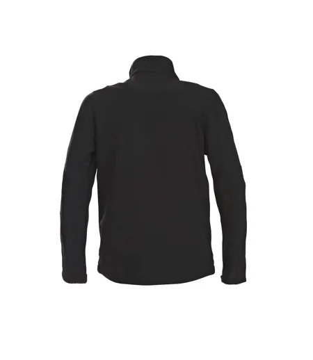 Mens Trial Soft Shell Jacket Black Printer