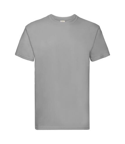 Fruit Of The Loom Mens Super Premium Short Sleeve Crew Neck T-Shirt (Zinc)
