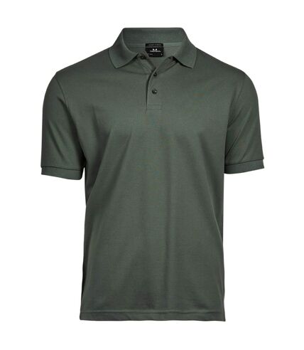 Tee Jays Mens Luxury Stretch Short Sleeve Polo Shirt (Deep Green)