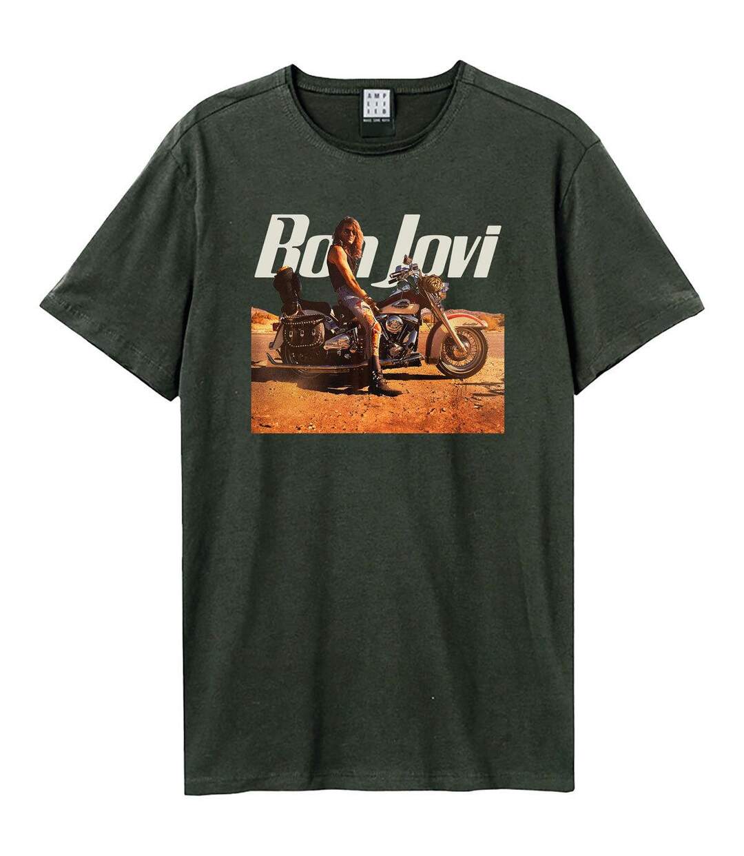 T-shirt wanted dead or alive adulte charbon Amplified-1