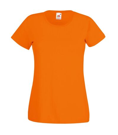 Fruit Of The Loom Ladies/Womens Lady-Fit Valueweight Short Sleeve T-Shirt (Orange) - UTBC1354