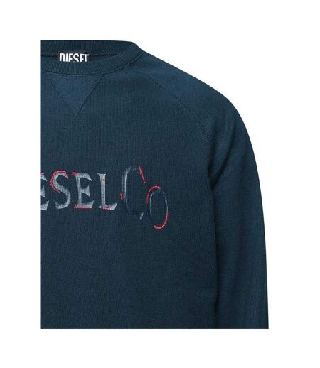 Sweat Manches Raglan Homme Bleu Sombre Diesel