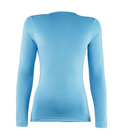 Rhino Womens/Ladies Sports Baselayer Long Sleeve (Pack of 2) (Light Blue)