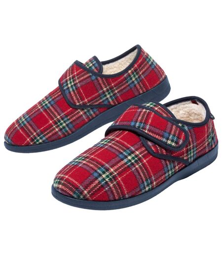 Chaussons à Carreaux Doublés Sherpa