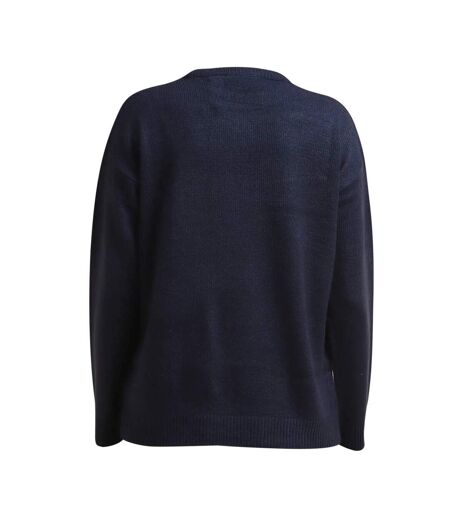 Pull De Noël Femme Bleu Marine Brave Soul