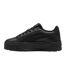 Womens/ladies Karmen Ii Leather Platform Trainers Black Animalier Puma-2