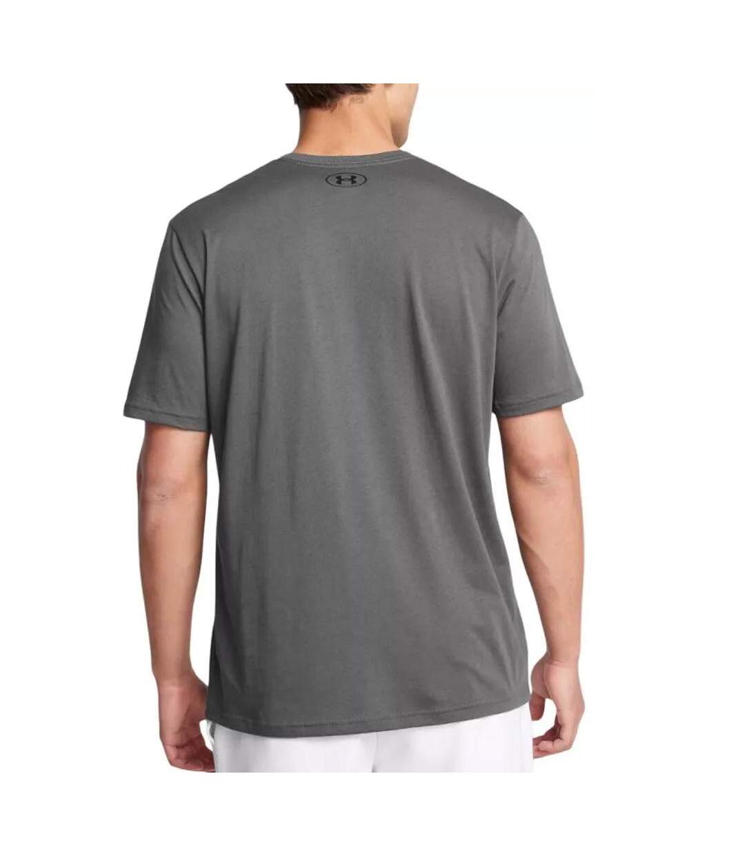 T-shirt gris foncé homme under armour left chest-2