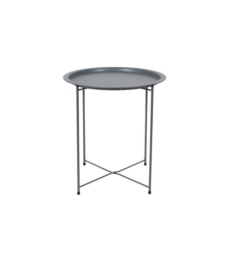 Table d'Appoint en Métal Sienna 50cm Gris