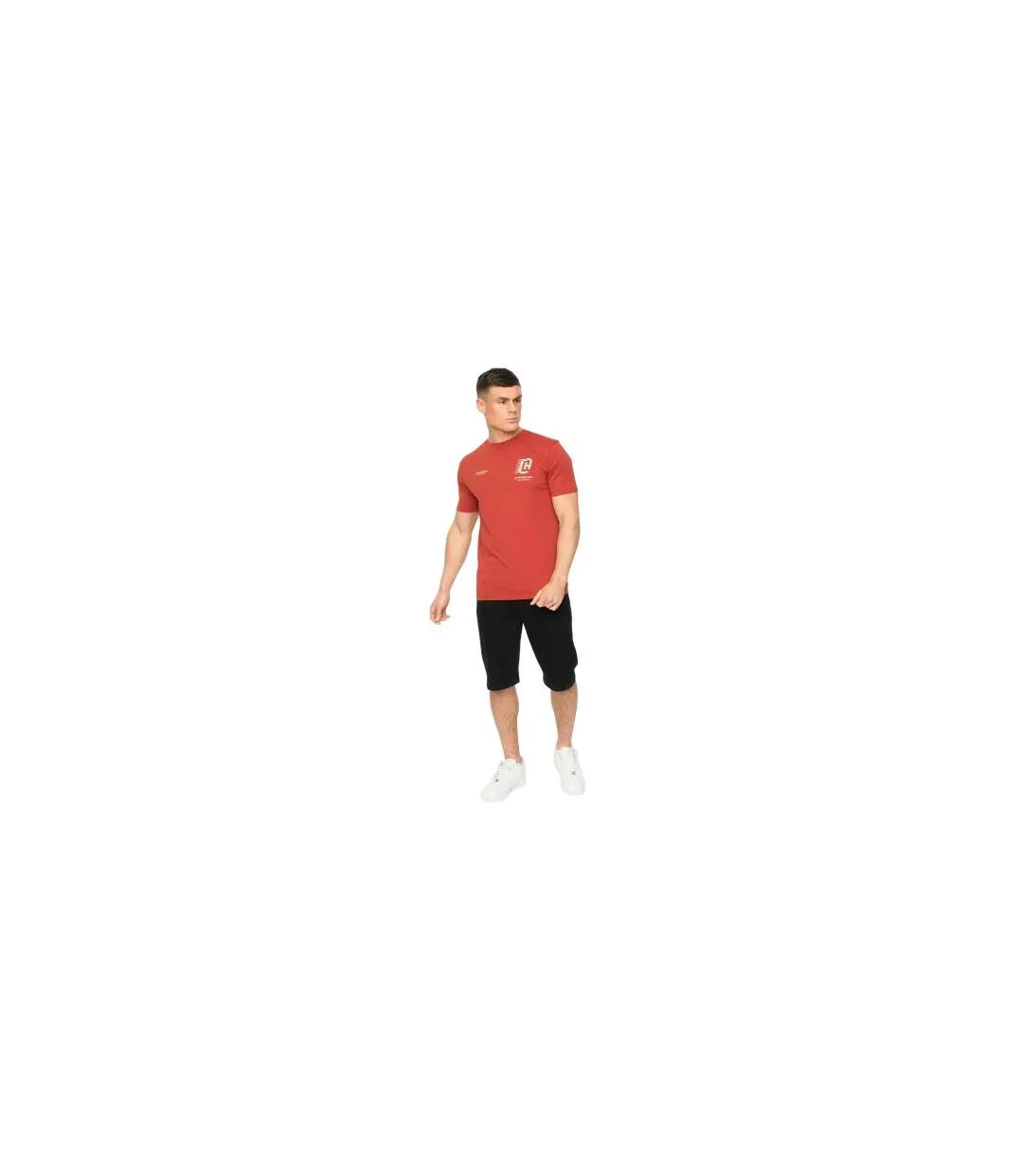 T-shirt Morville Homme Rouge Crosshatch-1