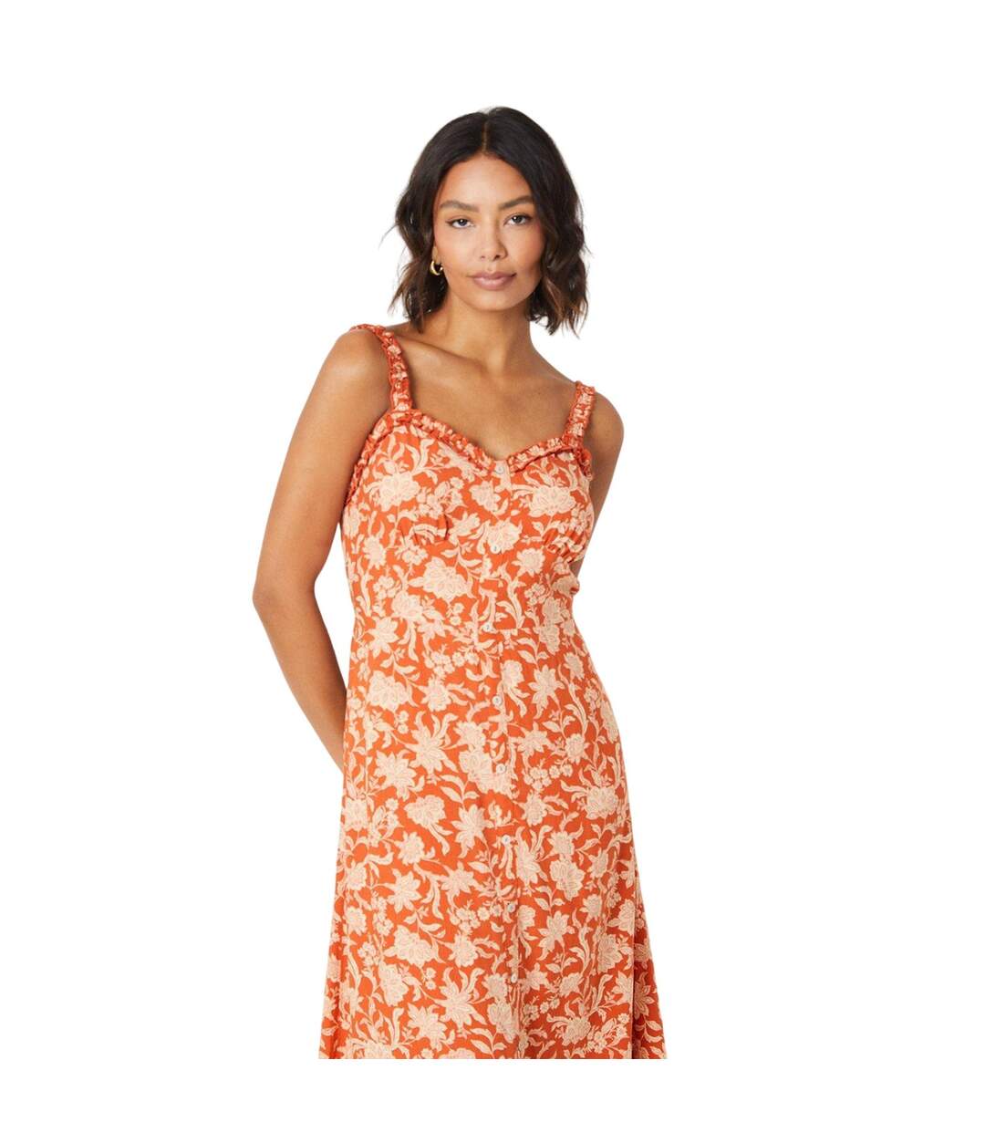 Robe Mi-longue Femme Rouille Dorothy Perkins-3