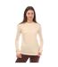 T-shirt Manches Longues Diagonal Femme Beige Off White-1