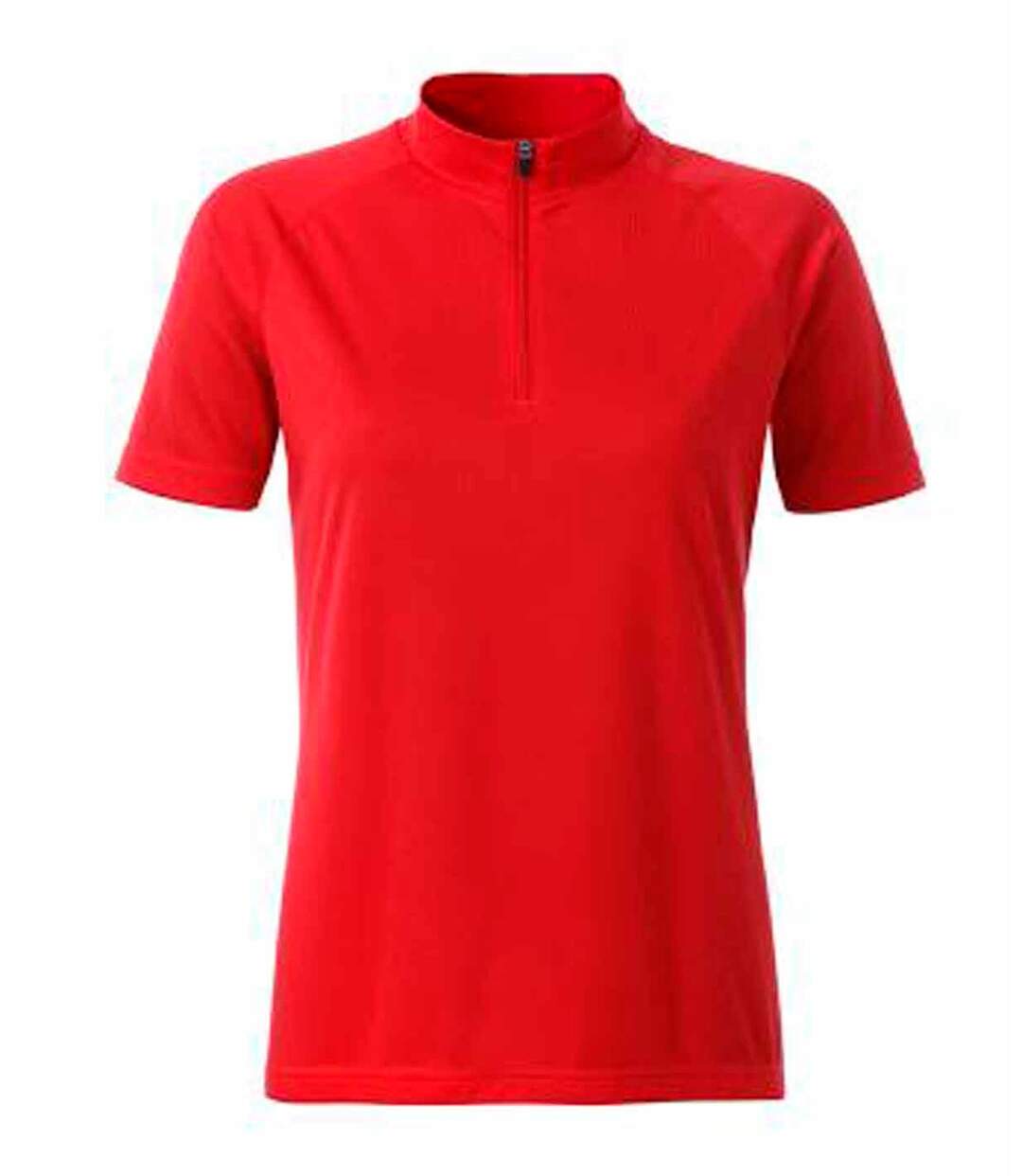 maillot cycliste zippé - FEMME - JN511 - rouge-2