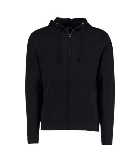 Mens klassic full zip hoodie black Kustom Kit