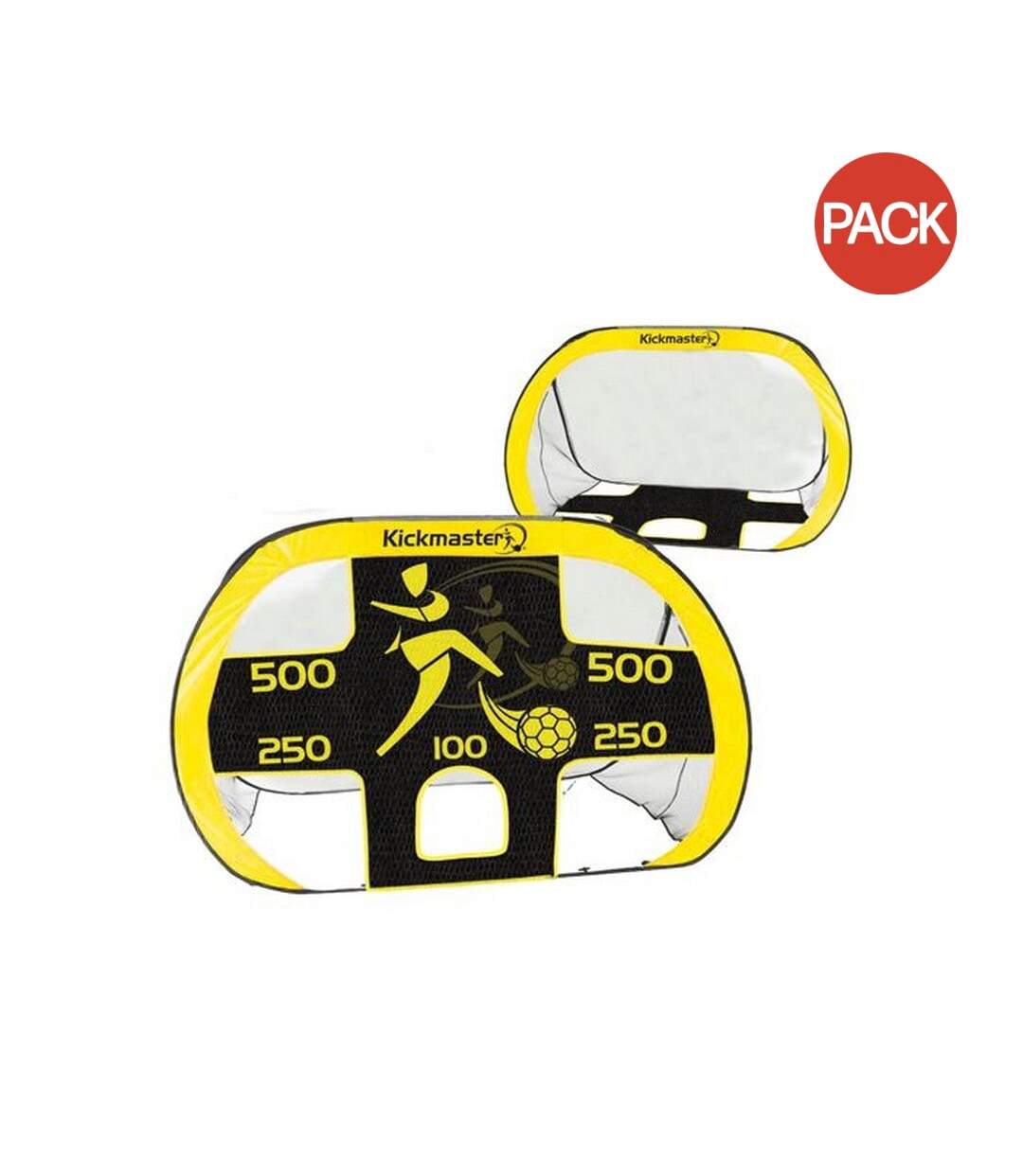 Ensemble de but de foot kickmaster taille unique jaune / noir MV Sports-1
