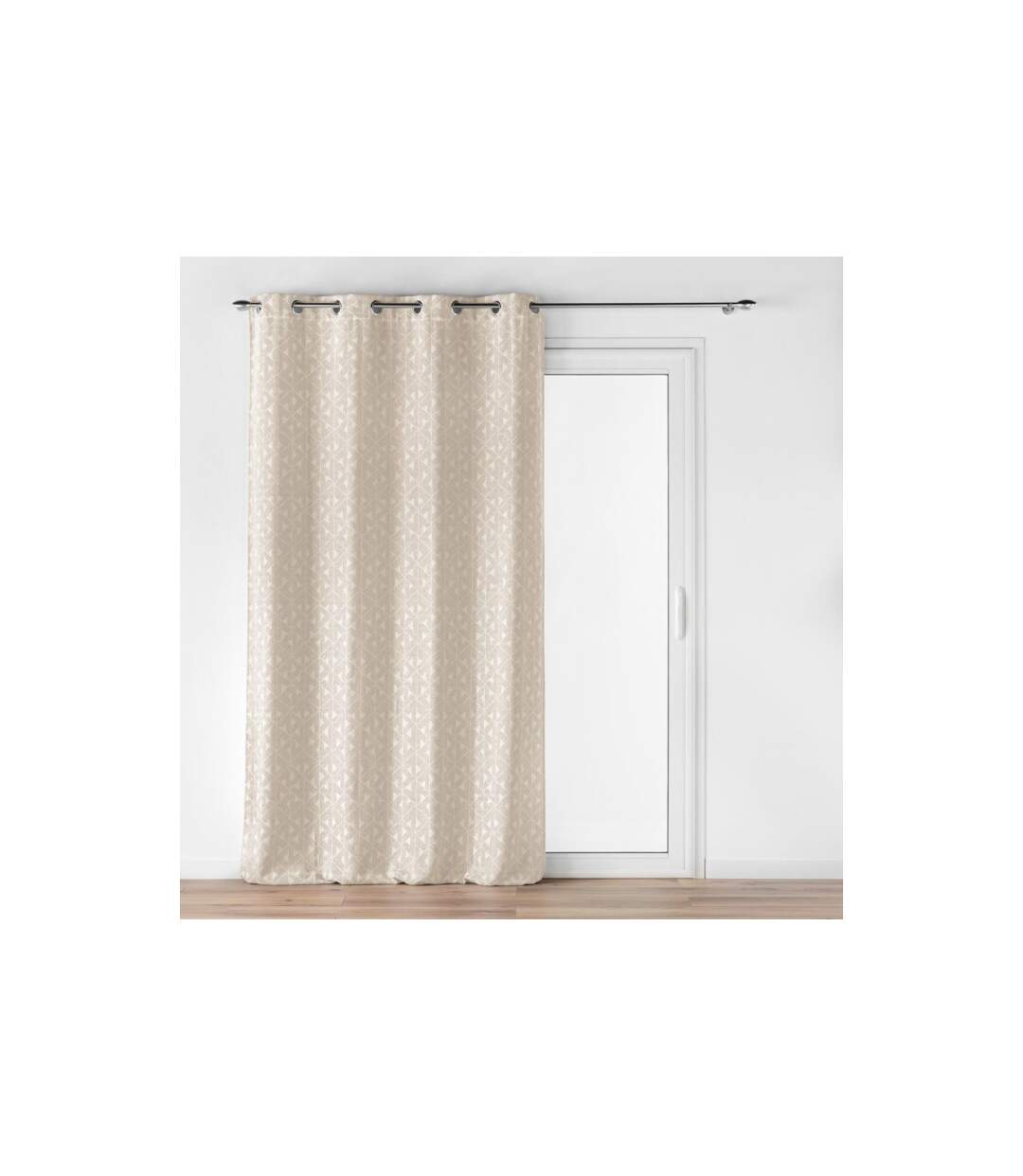 Rideau Jacquard Micah Atmosphera - 130 X 260 Cm - Rose Terracotta, En Coton/polyester Avec Oeillets Métal - 7