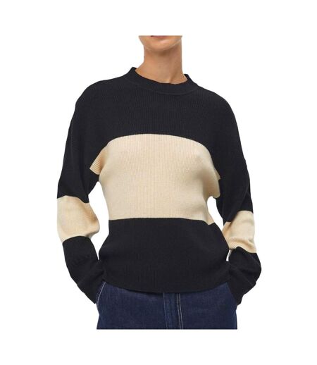 Pull noir/beige femme object bright - l