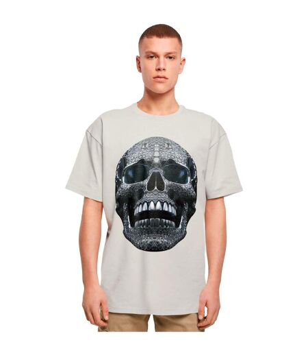 Mens Diamond Skull Oversized T-shirt Light Asphalt Forgotten Faces