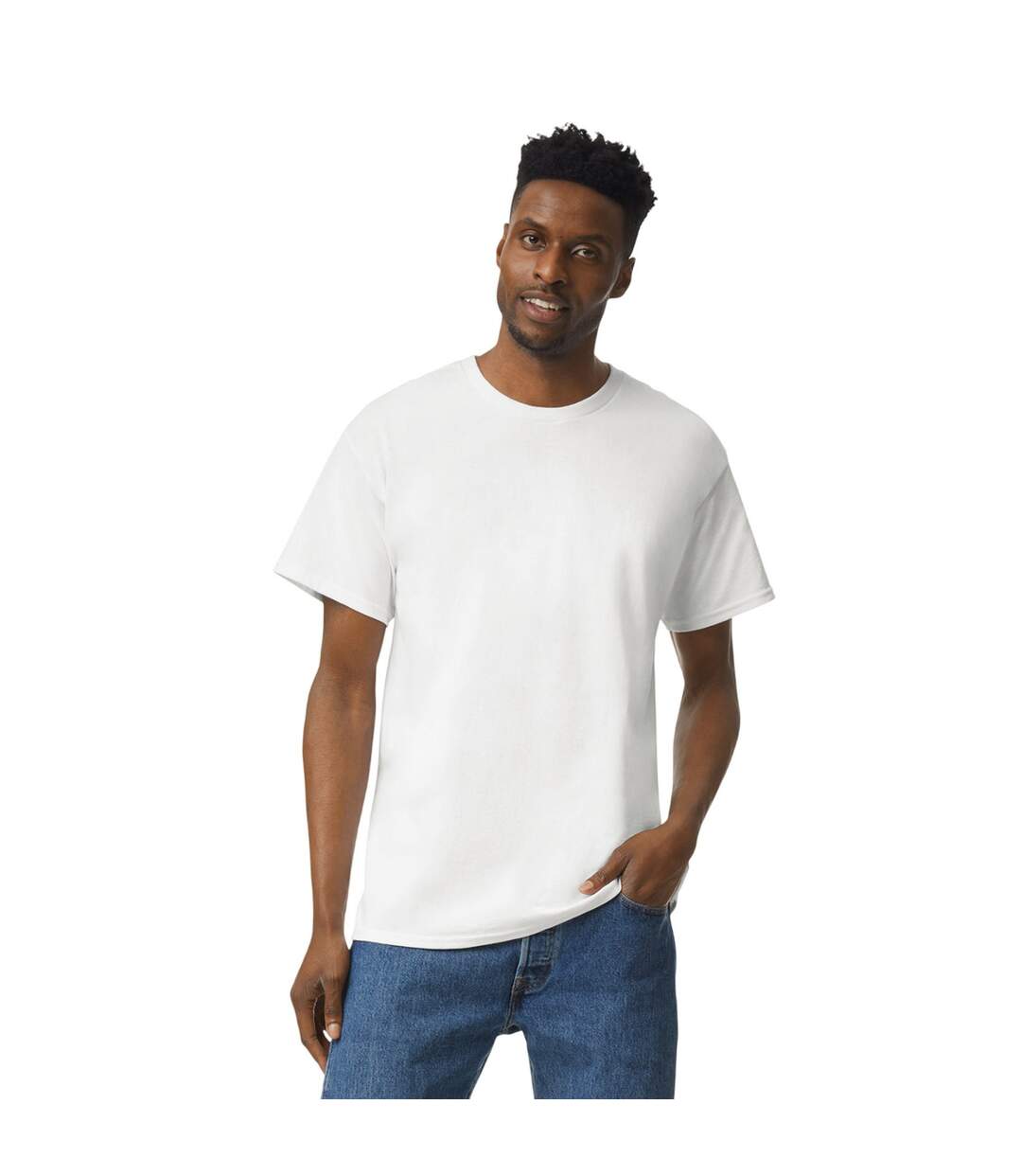 T-shirt Prepared For Dye Adulte Blanc Gildan-3