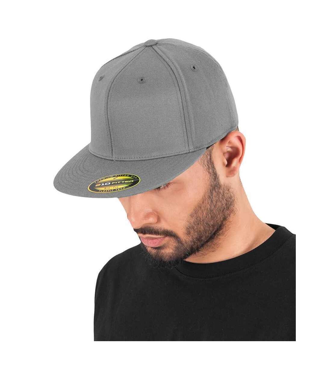 Casquette premium gris chiné Flexfit-4