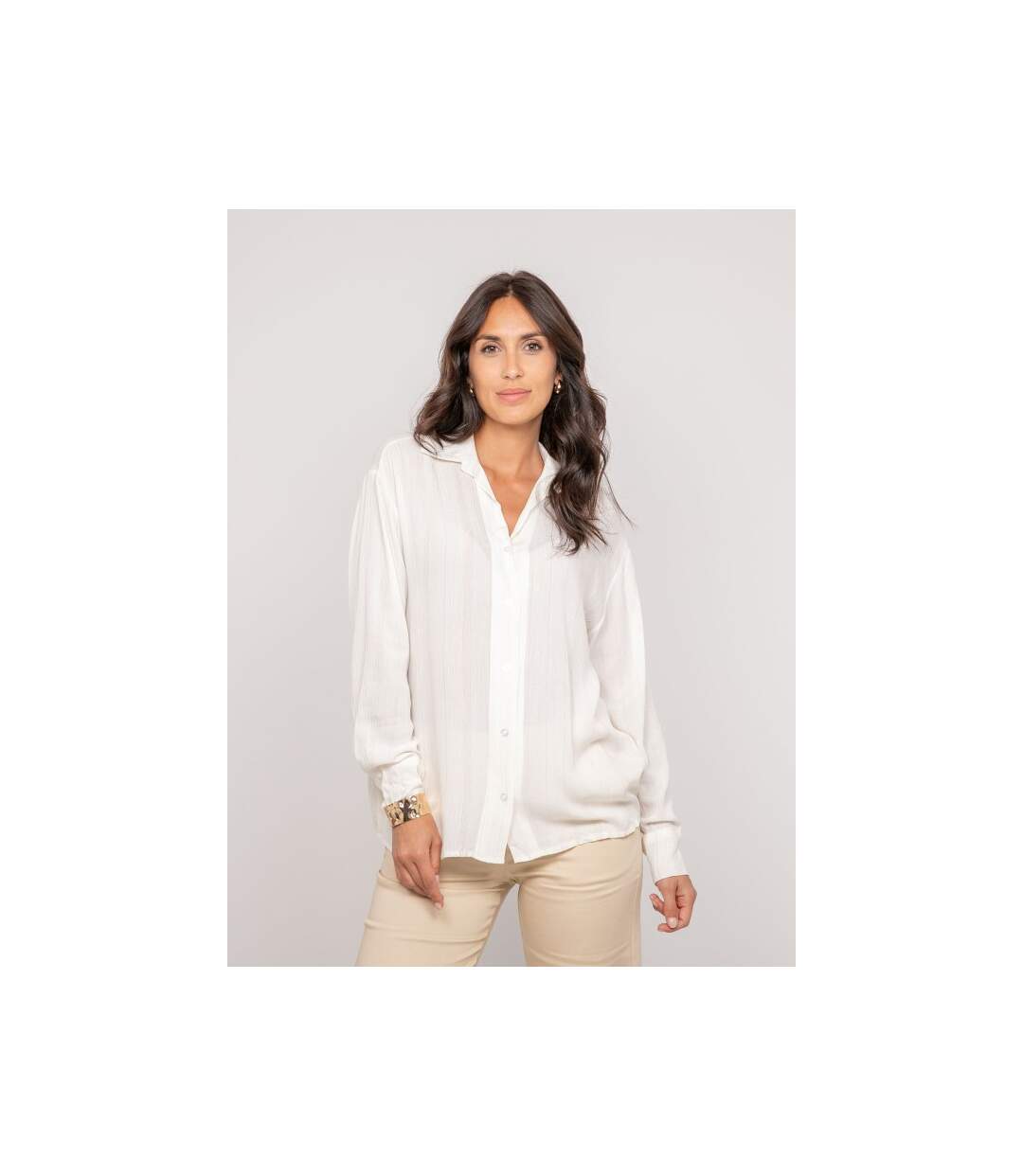 Chemise avec fil lurex ODAYA - Dona X Lisa-1