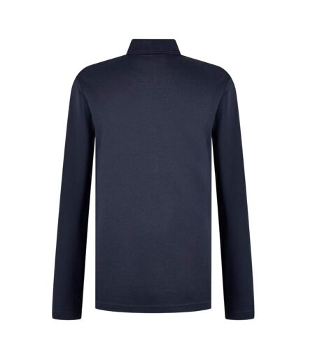 Polo Manches Longues Motif/style Logo Pirol Homme Bleu Foncé Boss