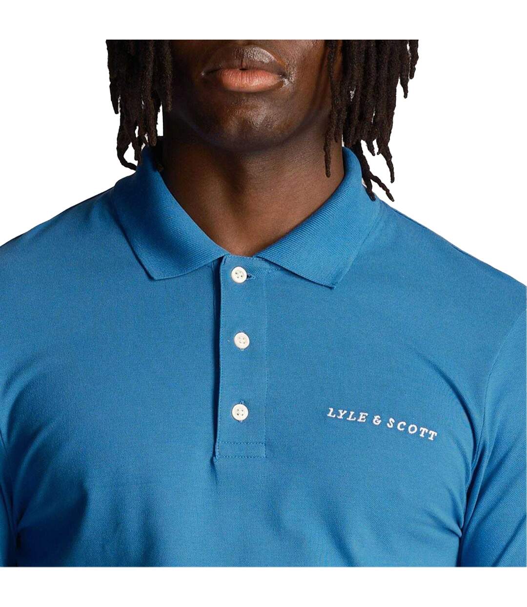 Polo Motif Brodé Homme Bleu Lyle & Scott-4