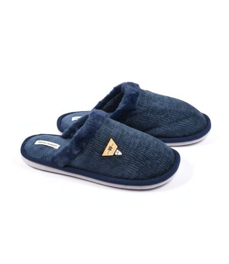 Mules homme velours ondulé MU9714