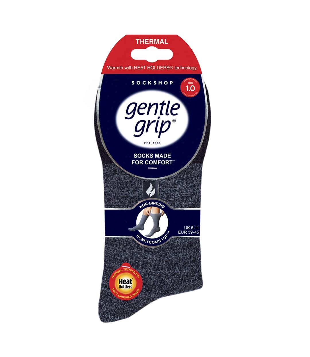 Gentle Grip - Chaussettes Thermiques Homme Sans Compression Confort Diabétiques-2