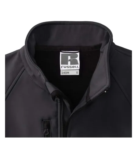 Veste Softshell Résistante À L'eau Et Au Vent Pour Hommes Noir Russell