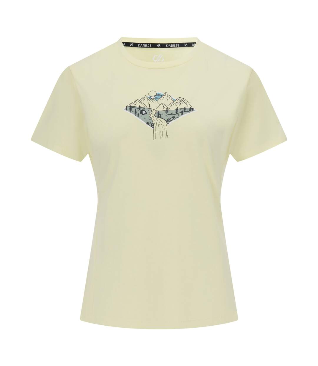 Womens/ladies Tranquility Iii Mountain T-shirt Wax Yellow Dare 2B-2