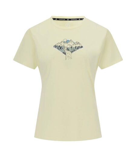 Womens/ladies Tranquility Iii Mountain T-shirt Wax Yellow Dare 2B