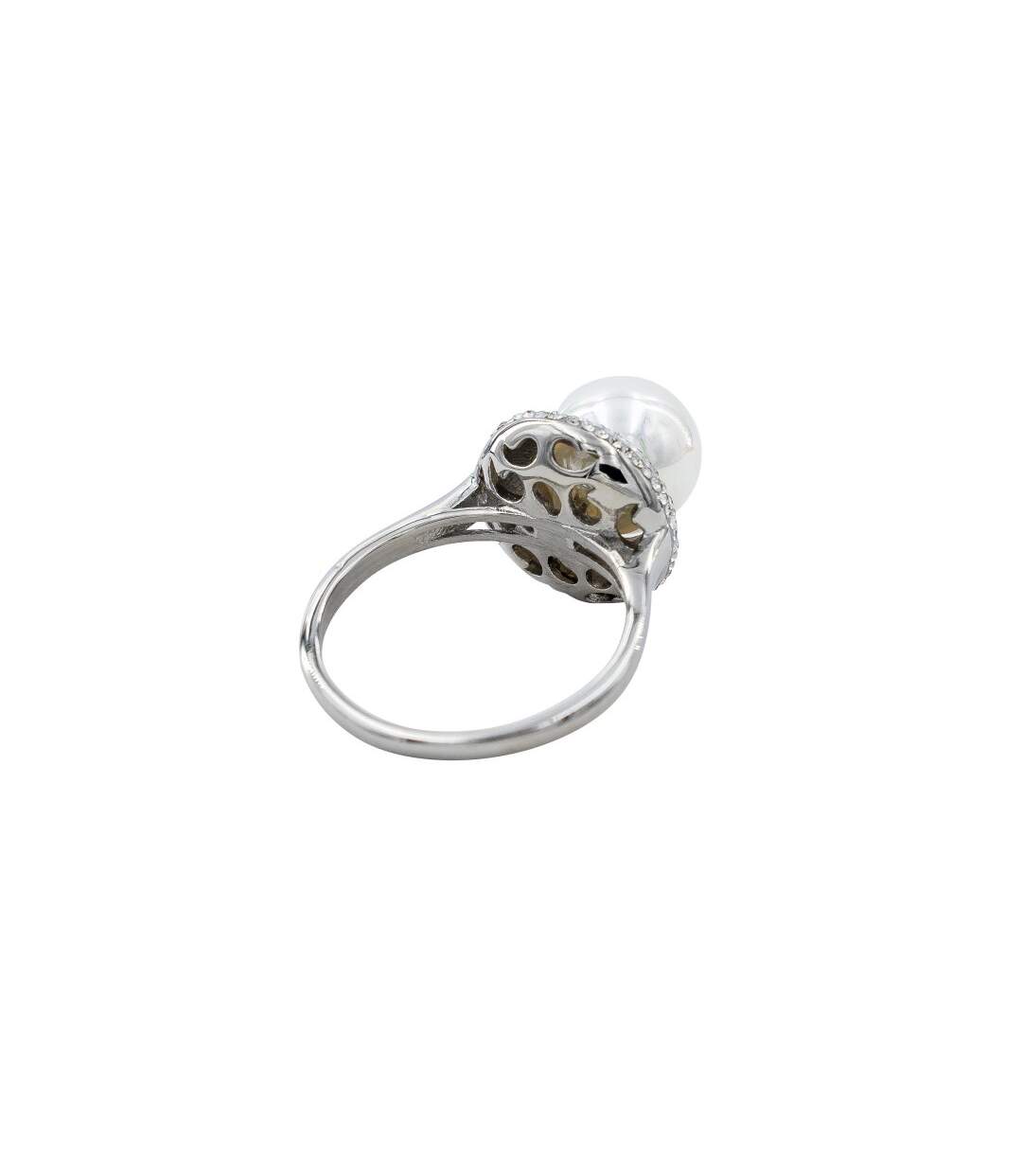 Bague Femme Acier avec Perle Ornée Zirconium-3