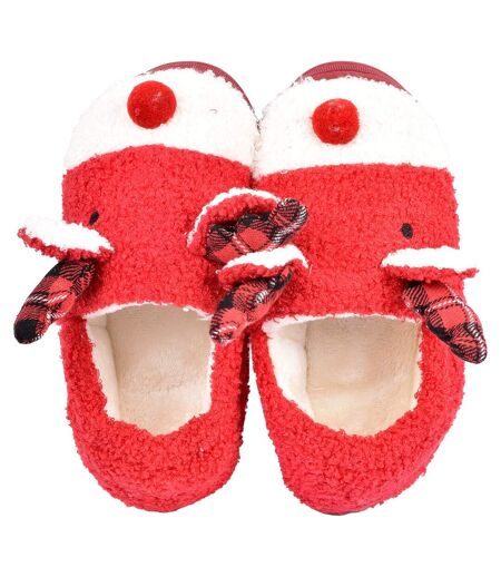 PANTOUFLE Femme Chausson Fantaisie YL31 ROUGE