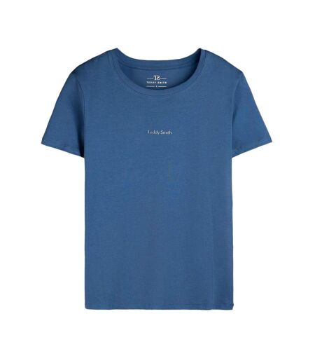 T-shirt bleu foncé femme teddy smith ribelle - l