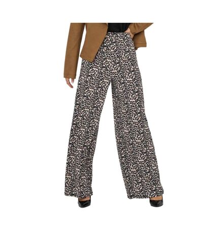Pantalon fluide beige/marron femme jdy debbie - l-l32
