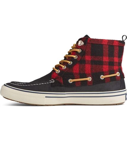 Sperry Mens Bahama Storm Leather Ankle Boots (Black/Red)