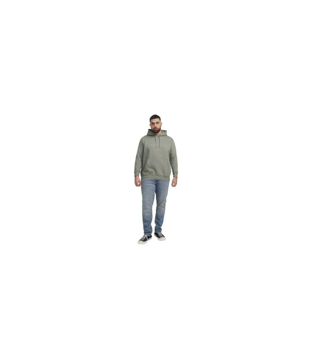 Mens Star Plus Hoodie Green Jack And Jones-1