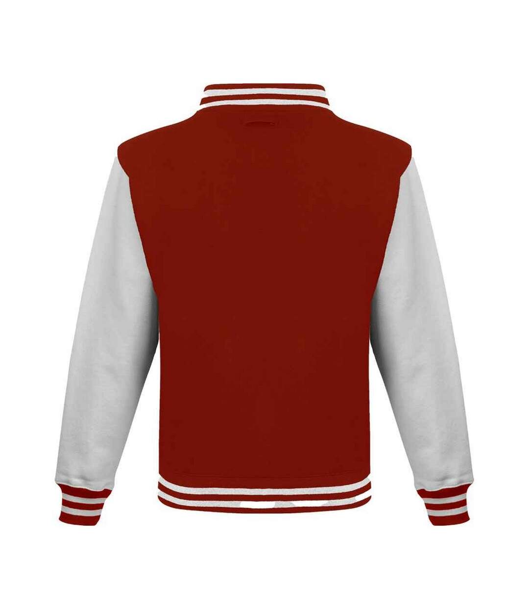 Blouson D'université Adulte Rouge Feu Blanc Awdis-2
