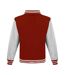 Blouson D'université Adulte Rouge Feu Blanc Awdis-2