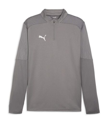 Mens Teamfinal Quarter Zip Training Fleece Top Iron Silver Puma