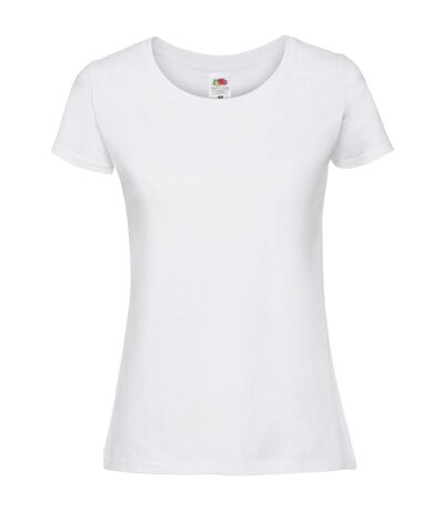 T-shirt ajusté femmes blanc Fruit of the Loom