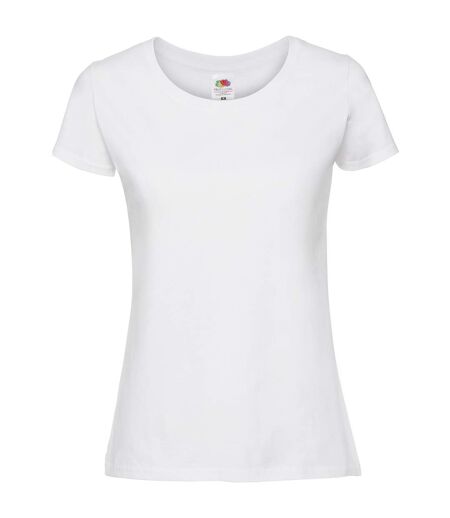 T-shirt ajusté femmes blanc Fruit of the Loom