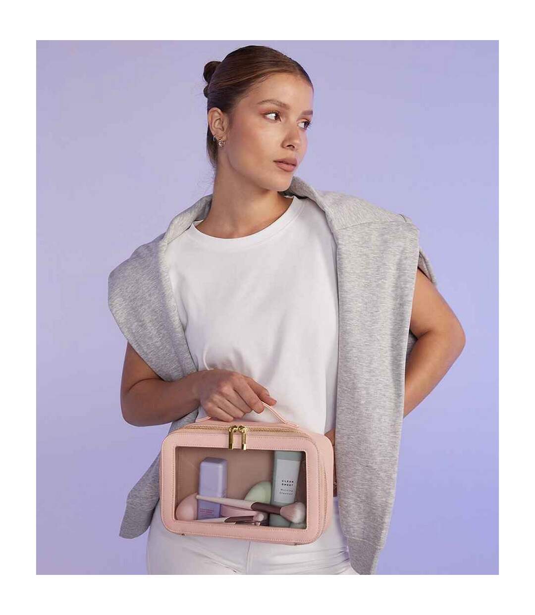 Trousse de toilette boutique taille unique rose clair Bagbase-4