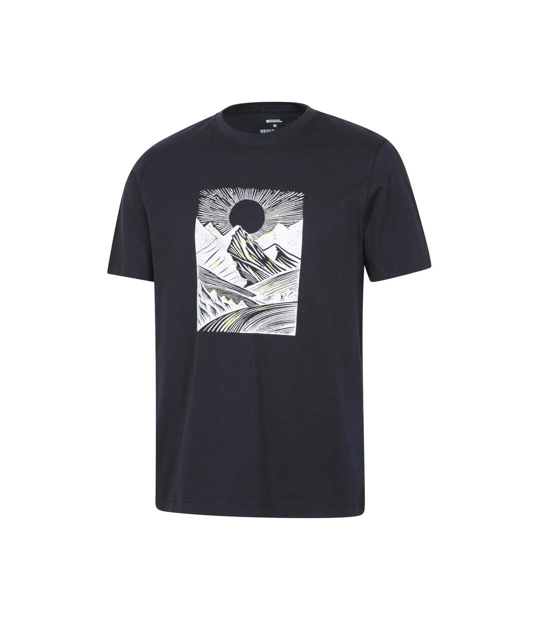 T-shirt Homme Sunrise En Coton Bio Anti-uv À Manches Courtes Noir Mountain Warehouse-3