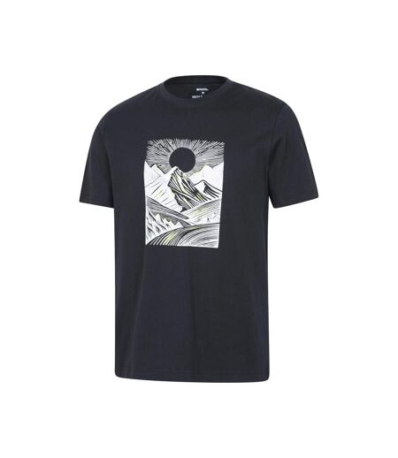 T-shirt Homme Sunrise En Coton Bio Anti-uv À Manches Courtes Noir Mountain Warehouse
