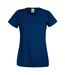 Womens/Ladies Value Fitted Short Sleeve Casual T-Shirt (Airforce Blue)