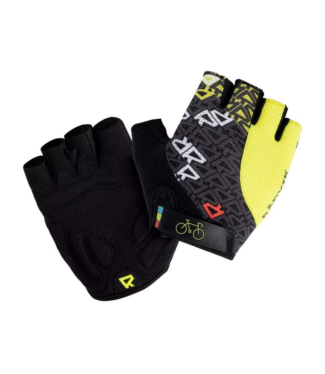 Mitaines Motif/style Logo Runde Homme Jaune Noir Radvik-3