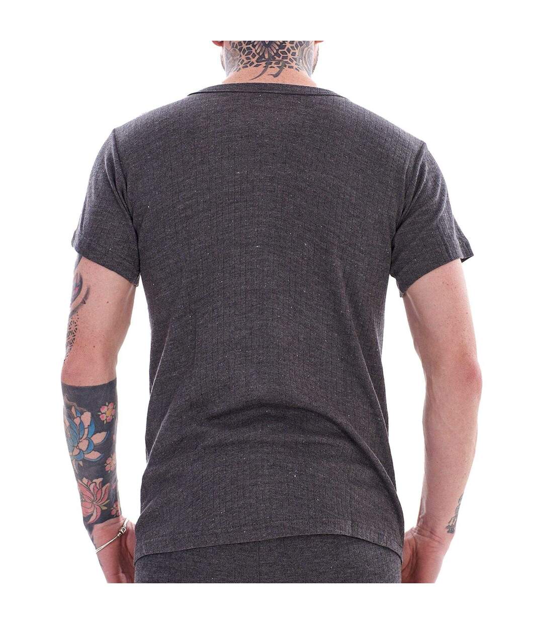 Hauts Thermiques Manches Courtes Homme Gris Heatforce-2